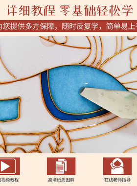 祖国山河掐丝珐琅DIY手工爱国红色主题强国作业团建非遗活动