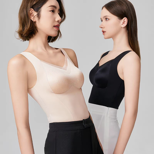 LOUISROYER Women's Luxurious Pearlescent Ribbon Bra Free Vest Breast Pad 2173 Four Seasons Style