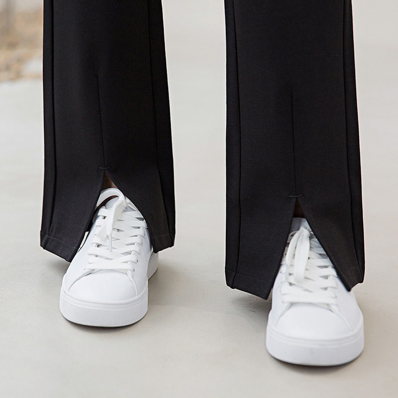 高腰四面弹力直筒开叉女春夏加大码女装胖mm宽松显瘦阔腿喇叭裤子,淘宝优惠券,粉丝福利购,淘宝优惠卷