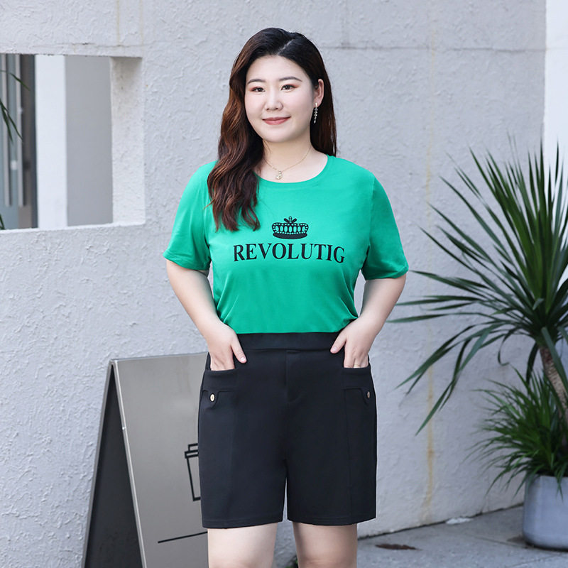 夏季新款休闲短裤胖mm高腰遮肚薄款阔腿裤大码女装显瘦运动短裤7X,淘宝优惠券,粉丝福利购,淘宝优惠卷