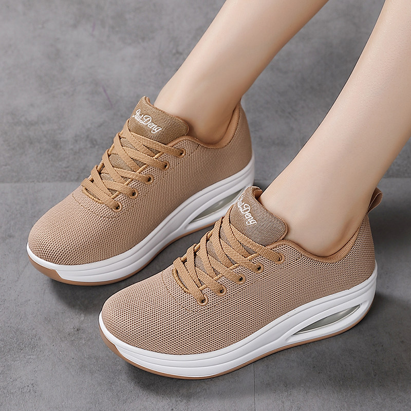 睿登网面摇摇鞋女鞋厚底气垫减震运动休闲鞋透气旅游女鞋2025冬季,淘宝优惠券,粉丝福利购,淘宝优惠卷