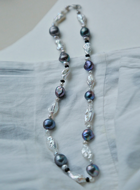 天然淡水巴洛克珍珠项链