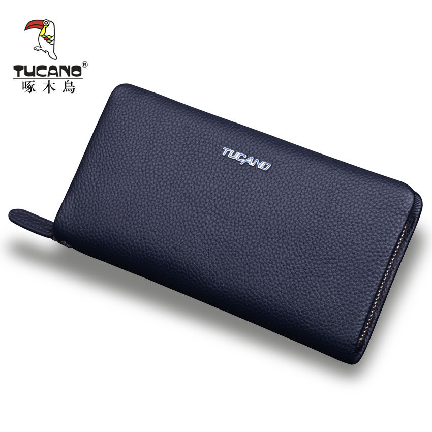 啄木鸟男士长款拉链韩版软真皮钱包 多佩雅箱包男士包袋