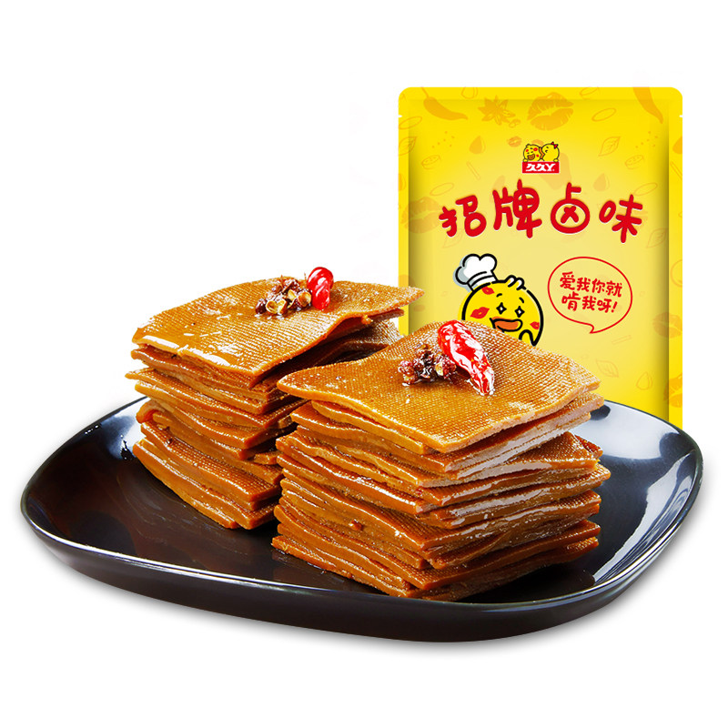久久丫旗舰店辣豆干网红手撕豆腐干 久久丫豆腐干