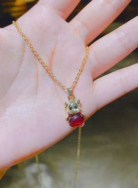 流简约萌牛贺岁中国风本命年小牛项链时尚潮锁骨链ins潮流项饰女