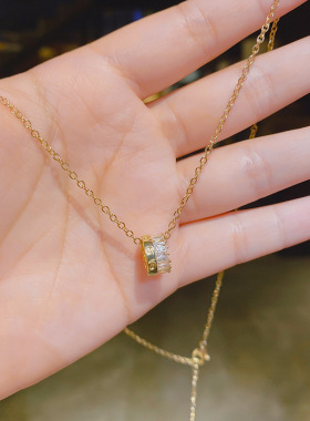 【真金保色】保色网红新品项链间2021潮锁骨链网红ins冷淡风