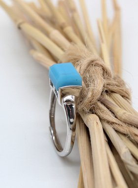 925纯银女款戒托长方型形戒指托戒指空托6.5*6.5 6.5*7 6*8 6.5*8