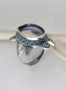 纯银镶嵌戒指空托