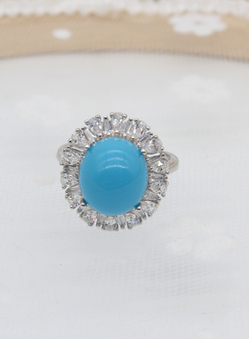 s925纯银戒托豪华满钻戒指空托