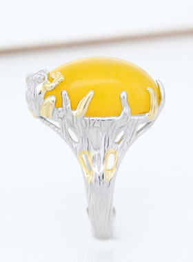 雪之心女925纯银民族风戒指空托