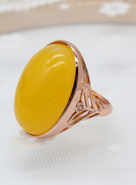 不掉色玫瑰戒指空托