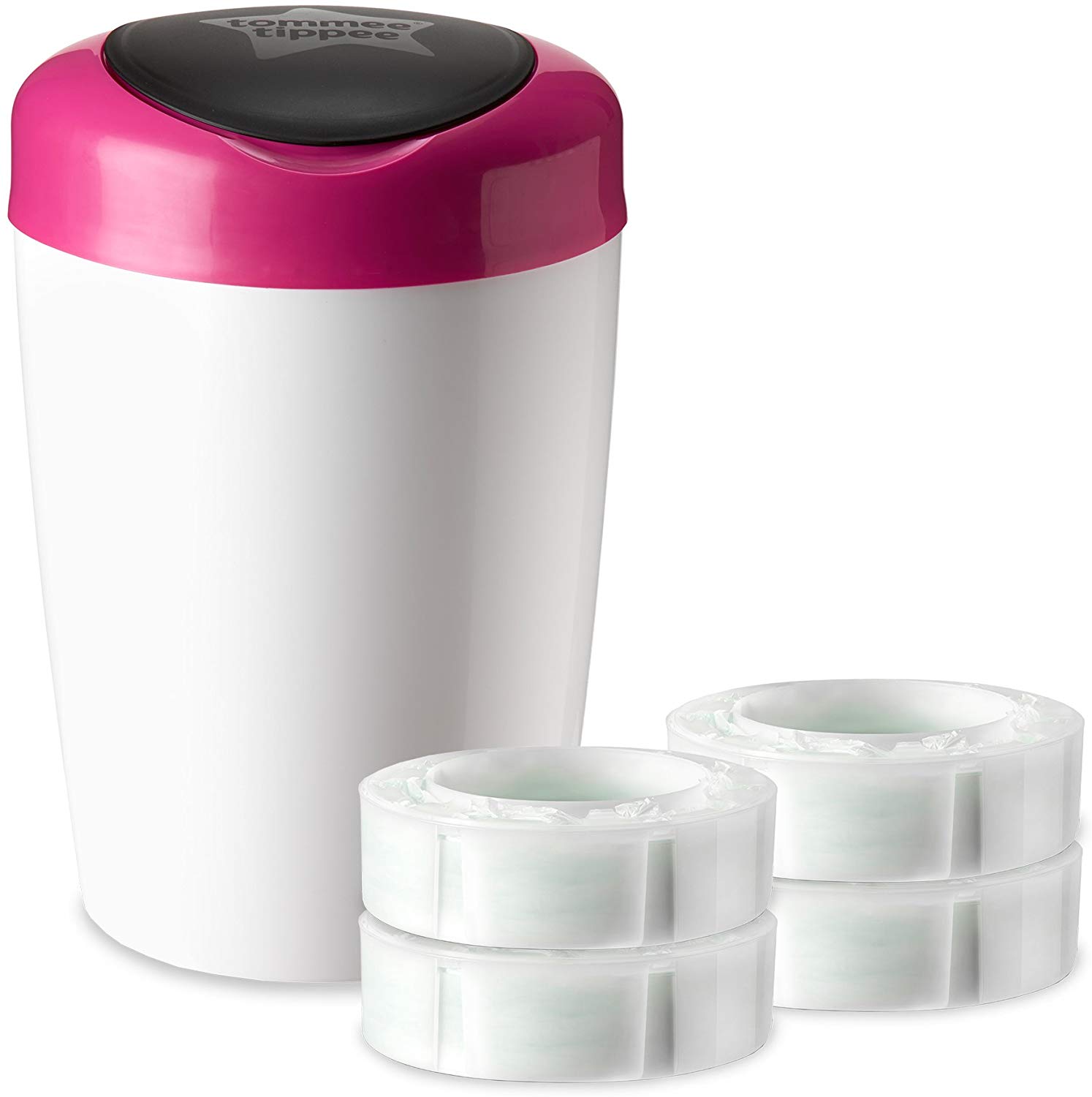 Tommee Tippee Simplee Diaper Pail Starter Set with 4 Refills - 图1