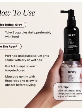 Arey The System Hair Serum and Supple*ments | Slows Grey H