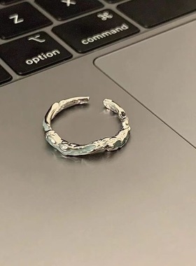 简约潮汐海岸线素圈戒指女高级感轻奢小众食指戒精致百搭时尚指环