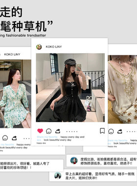 法式复古满天星异形珍珠项链女双层叠戴高级感气质锁骨链小众配饰