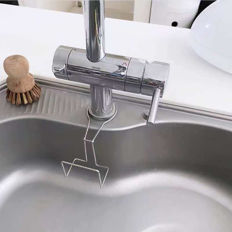 朴房 出口日本免打孔不锈钢海绵擦沥水架钢丝球收纳架水槽置物架,淘宝优惠券,粉丝福利购,淘宝优惠卷