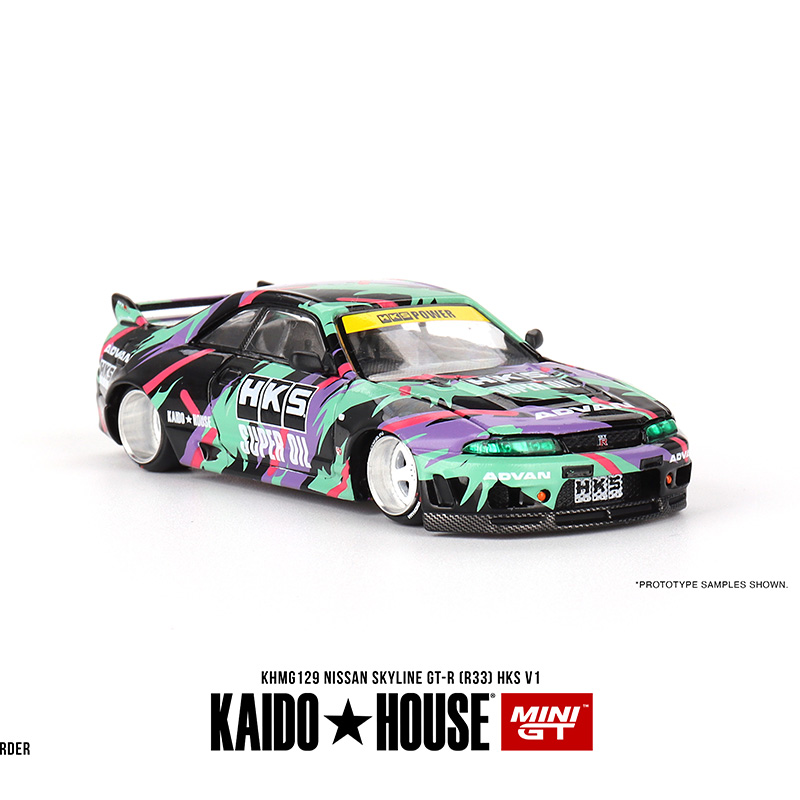 Kaido House+MINIGT 1:64 日产 Nissan Skyline GT-R R33 HKS 129 - 图0