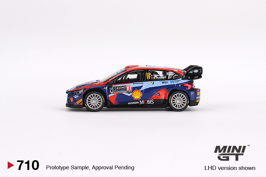 MINIGT 1:64 Hyundai现代 i20 N Rally1 2023蒙特卡洛拉力赛 710-图0