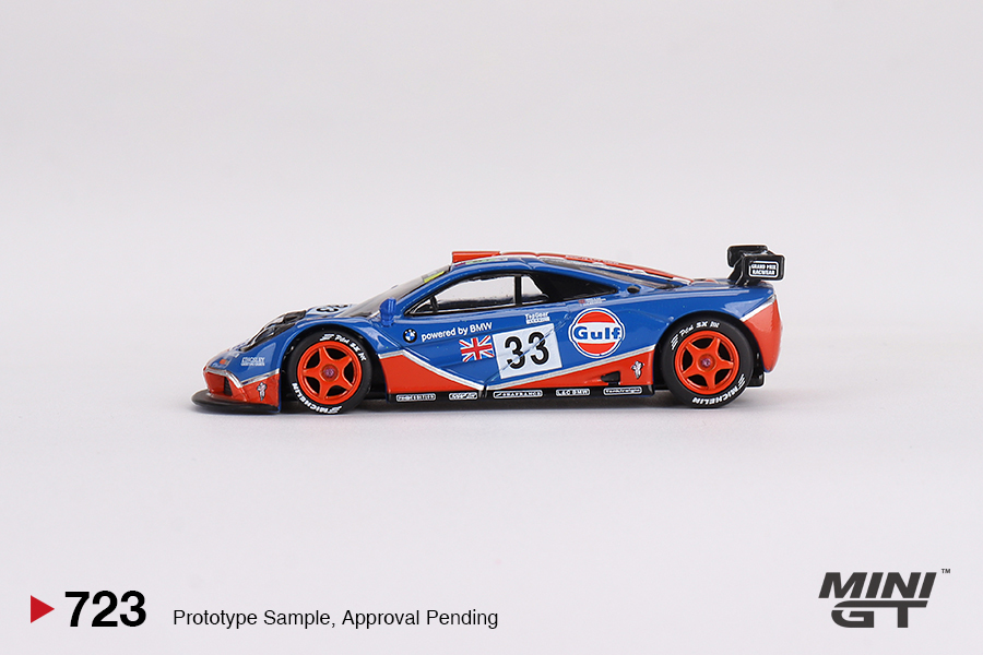 MINIGT 1:64 迈凯伦F1 GTR #33 1996 勒芒拉力赛合金汽车模型 723 - 图0