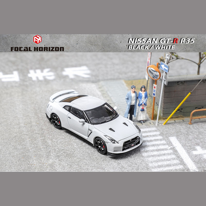 FH开前盖版1:64尼桑GTR GT-R R35 原版 仿真合金汽车模型收藏摆件 - 图0