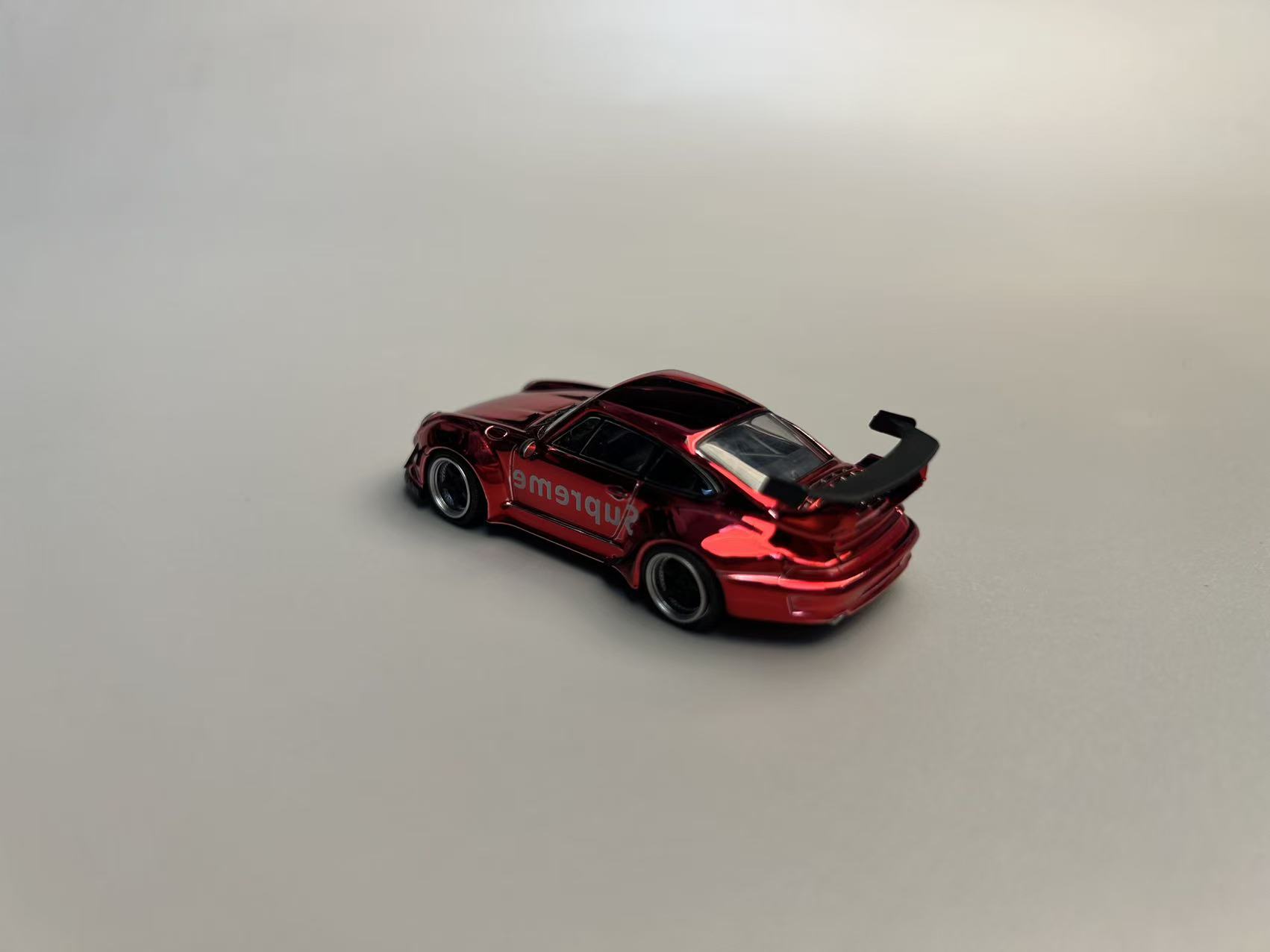 Flame 1:64保时捷RWB993/964  电镀红Sup/可口可乐涂装合金车模型 - 图2