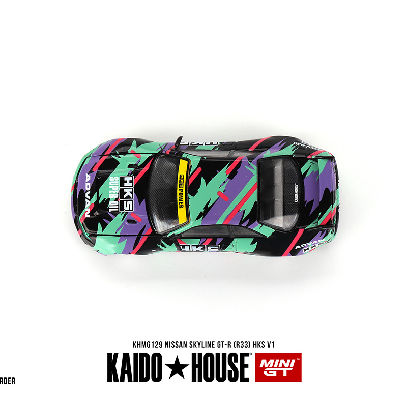 Kaido House+MINIGT 1:64 日产 Nissan Skyline GT-R R33 HKS 129 - 图1