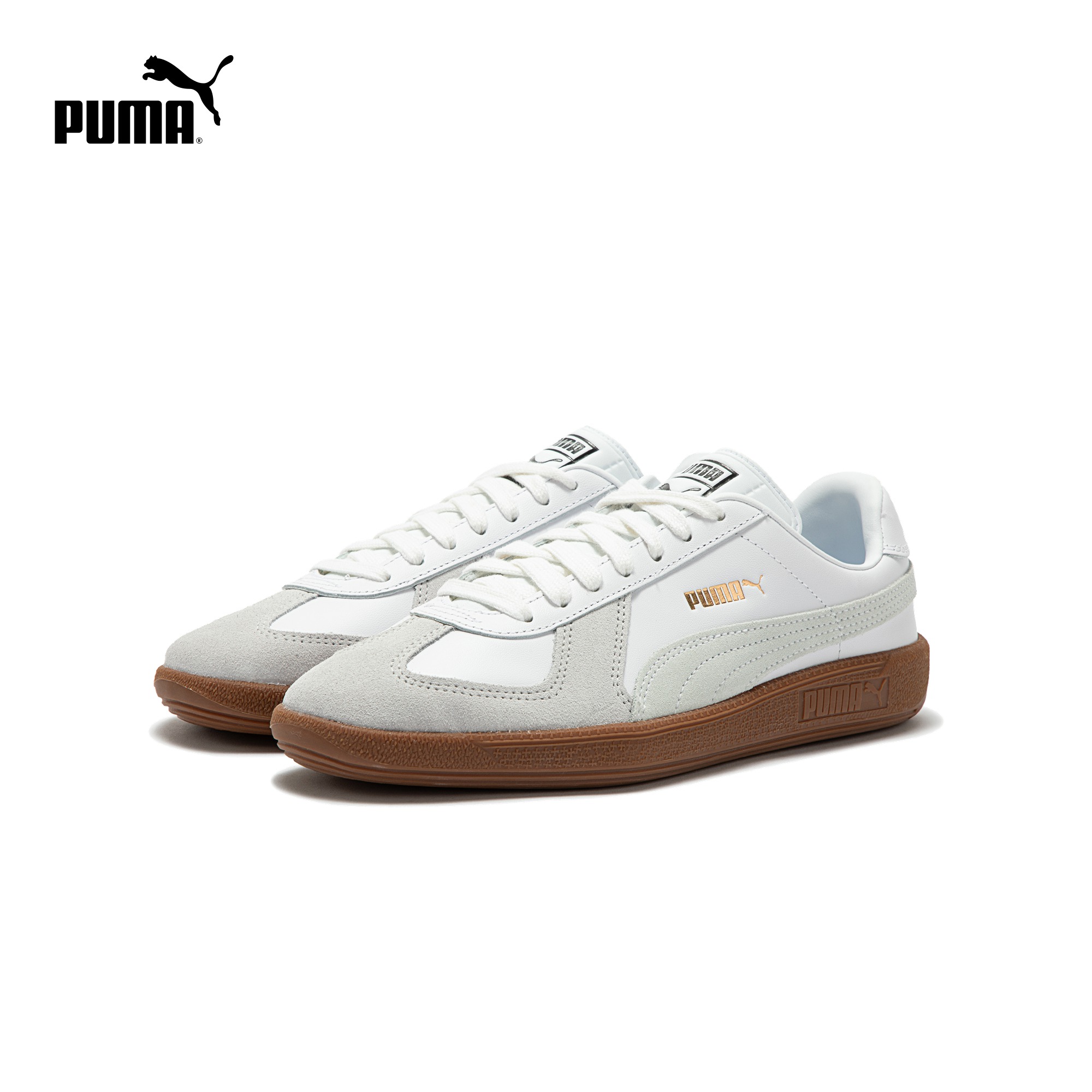 【德训鞋】经典复古T头鞋男女同款PUMA彪马网球风休闲板鞋386607 - 图1