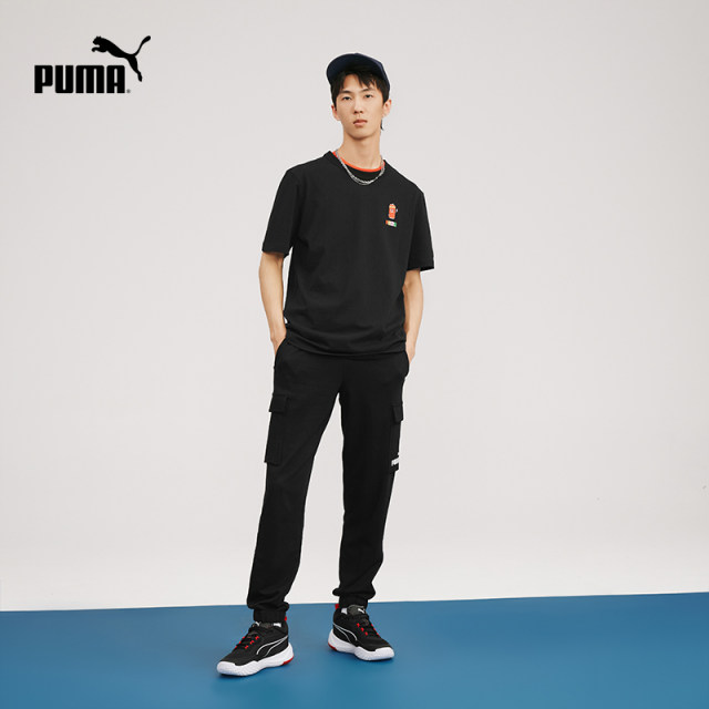 PUMA Hummer official men and women with the same paragraph cotton casual short-sleeved T-shirt DOWNTOWN531335