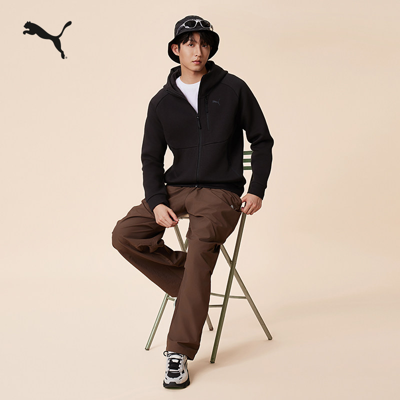 修身灰色跑步运动外套男PUMA彪马官方新款冬季休闲拉链夹克626143,淘宝优惠券,粉丝福利购,淘宝优惠卷