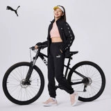 Puma, черный спортивный костюм подходит для мужчин и женщин, весенний лонгслив для отдыха, куртка, штаны, для бега, женский стиль