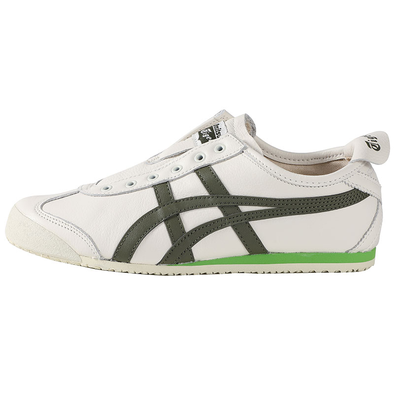 Onitsuka Tiger/鬼塚虎绿色男女休闲鞋全牛皮一脚蹬1183B815-103 - 图3