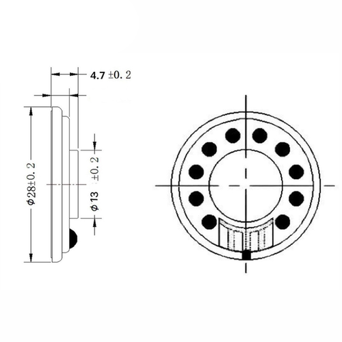 供应直径28mm喇叭 8欧0.5W 薄型扬声器 玩具 门禁楼宇对讲用喇叭 - 图0