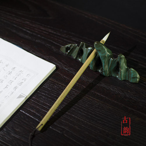 景德镇陶瓷笔架山毛笔搁镇纸太湖石纯手工禅意枯山水茶道文房摆件 - 图2