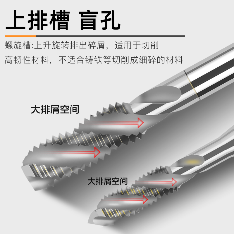 日本OSG进口丝锥EX-SFT机用螺旋丝锥 盲孔丝攻M3M4M5M6M8M10含钴 - 图0