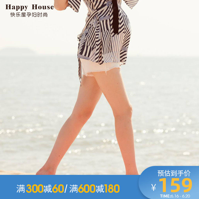 快乐屋孕妇牛仔夏季潮妈2020短裤 快乐屋孕妇阔腿裤