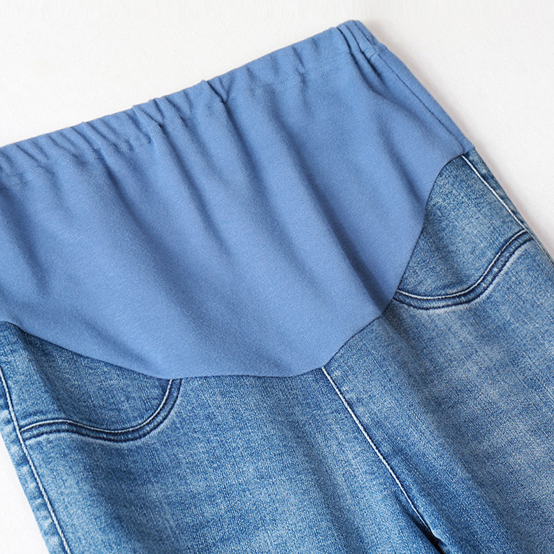 快乐屋孕妇牛仔阔腿裤2023孕妇裤子 快乐屋孕妇阔腿裤