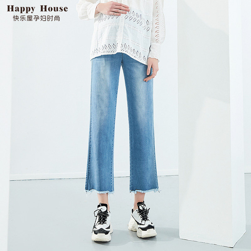 快乐屋孕妇直筒裤2023新款牛仔裤 快乐屋孕妇直筒裤
