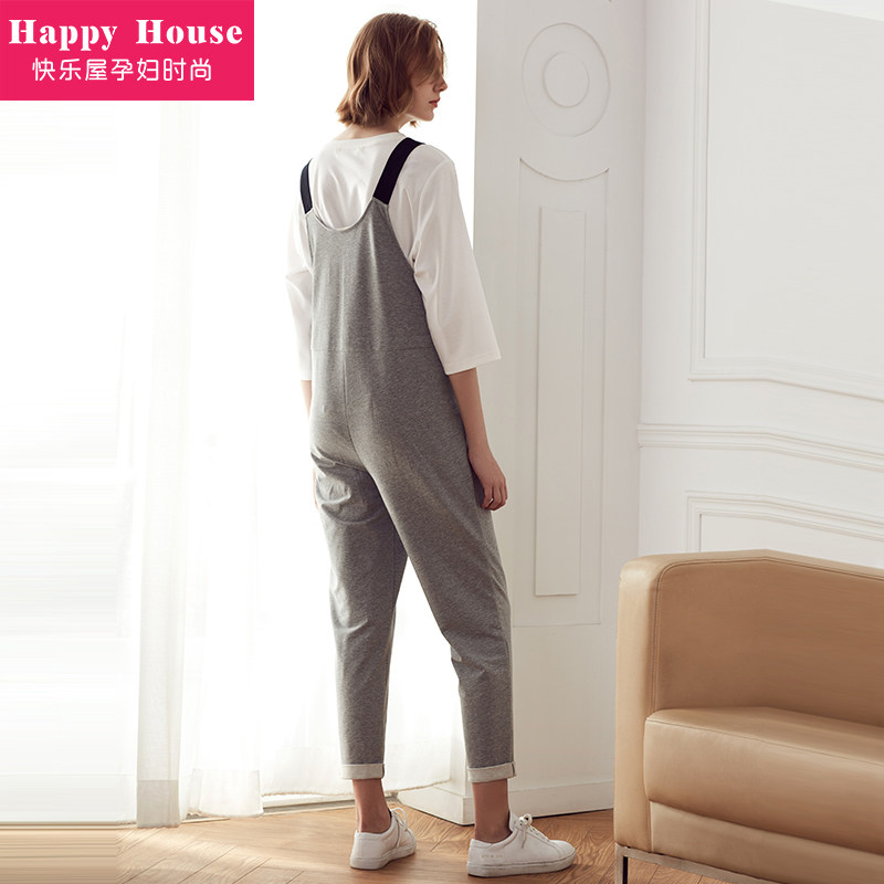 快乐屋孕妇背带裤春秋2020孕妇裤子 快乐屋孕妇背带裤