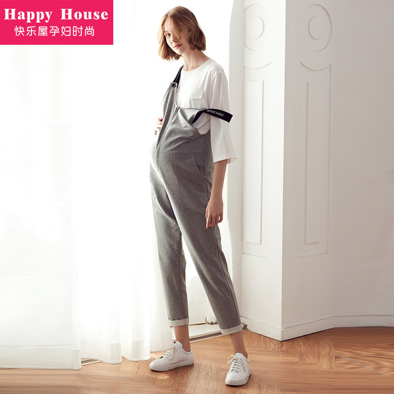 快乐屋孕妇背带裤春秋2020孕妇裤子 快乐屋孕妇背带裤