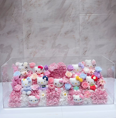 Hellokitty永生花礼盒520情人节七夕送女朋友礼物送闺蜜生日礼物 - 图0