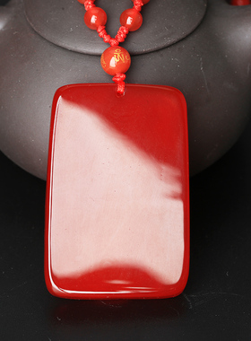 妙韵男款玛瑙关公吊坠吉祥物