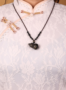 收藏级金曜石葫芦吊坠