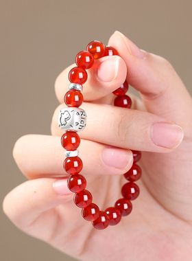 妙韵2026年本命年属马红玛瑙手串