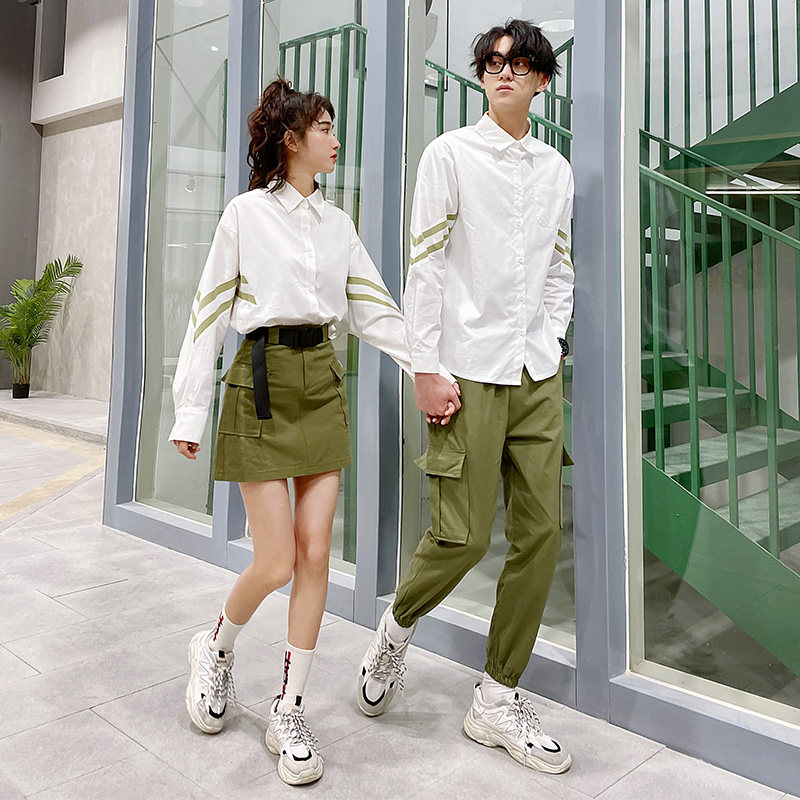 气质情侣装秋季情侣版ins长袖衬衫 lynley衬衫