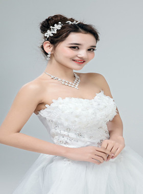 新娘头饰水钻婚礼项链耳环