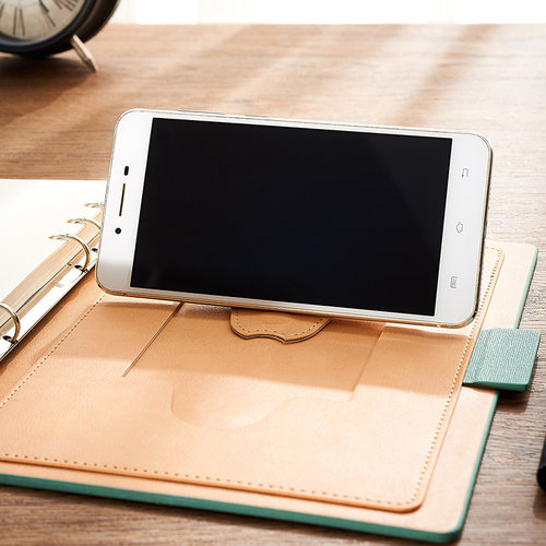 简约活页笔记本子商务工作办公会议记录记事本A5高档简约多功能皮质日记本免费刻字礼盒企业定做定制可印LOGO - 图1