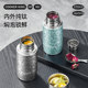 Cui Dahuang double-layer pure titanium thermos cup tea and water separation tea cup for men and women high-end titanium cup large capacity water cup