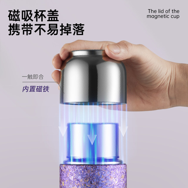 Cui Dahuang double-layer pure titanium thermos cup tea and water separation cup tea for men and women high-end titanium cup ຈອກນ້ໍາຄວາມອາດສາມາດຂະຫນາດໃຫຍ່