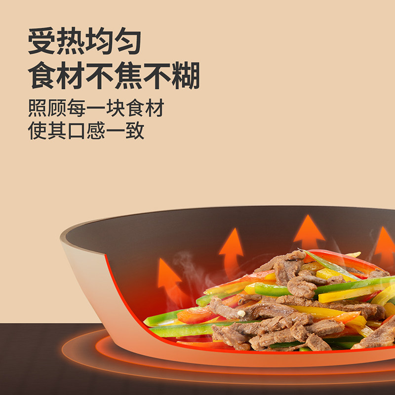 炊大皇不粘锅家用燃气灶电磁炉一体 炊大皇炒锅