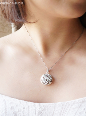 原创设计风刺绣雪花项链